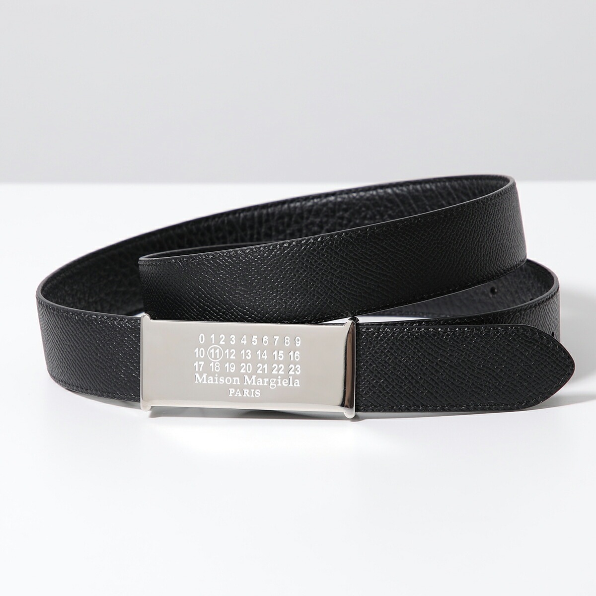 MAISON MARGIELA メゾンマルジェラ ベルト SA3TP0011 P5429 メンズ リバーシブル レザー カレンダーロゴ メタルバックル H0015