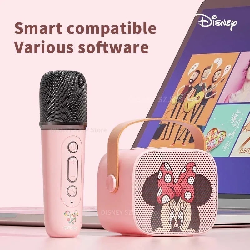 ディズニー-ワイヤレスBluetoothスピーカーセット ミニマイク 3Dサラウンドサウンドシステム ポータブル 屋外ブロードキャストカード 新コレクション 4,826円