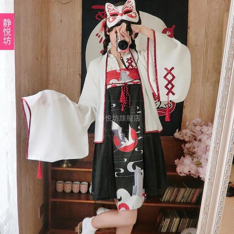 毎日改良された漢服の女性の夏漢要素鶴胸丈アンダーシャツ古代衣装ジャケットパフォーマンスダンスエスニックスタイル古代スタイル
