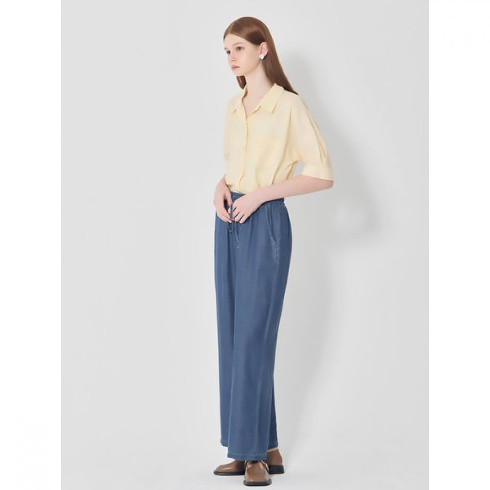 [Shes Miss] デイジーオープンカラーストリング半袖シャツ (価格:198,000ウォン)