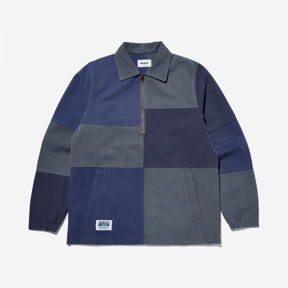 バターグッズウォッシュキャンバスパッチワークジャケットウォッシュキャンバスパッチワーク