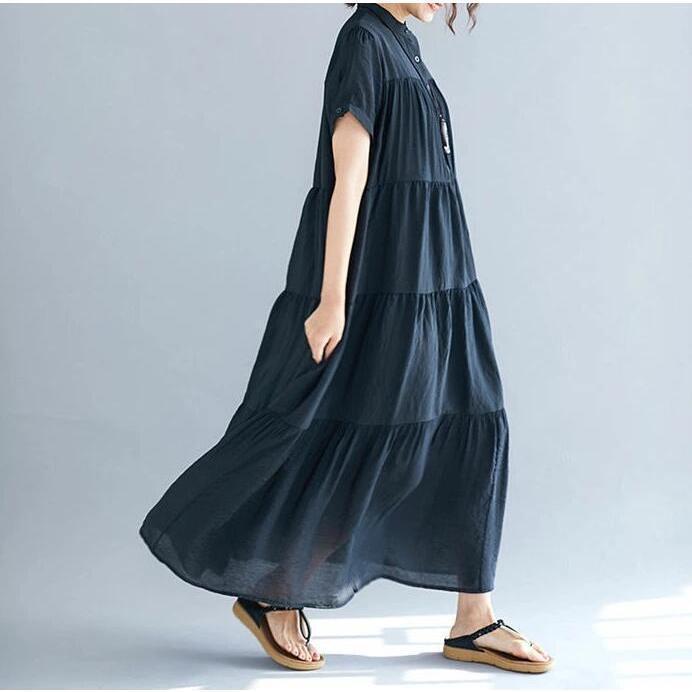 マキシ丈ワンピース レディース ワンピース 大人可愛い 夏ワンピース ワンピ 半袖 夏 透け感 大きいサイズ ふんわり 体型カバー