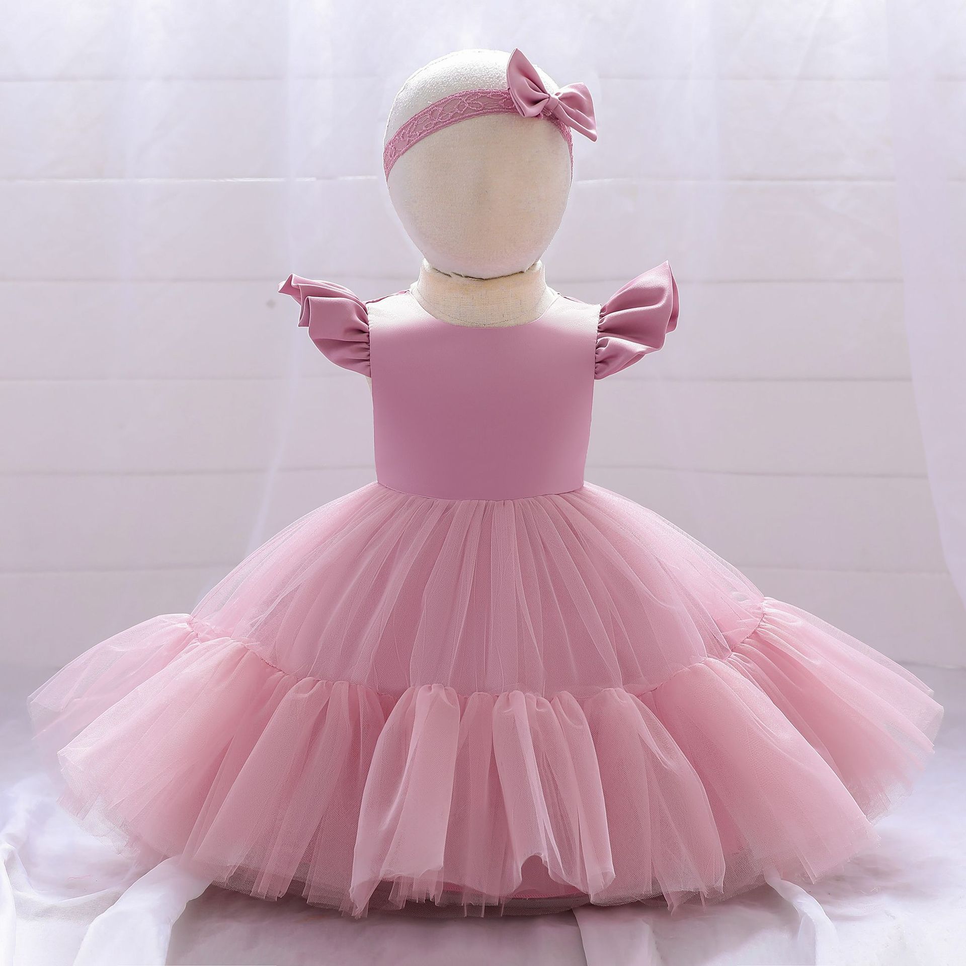 【1つ買うと10つ無料】女の子のドレスプリンセスドレスクリスマスフラワーズガールウェディングリトルガールドレスドレス子供用ドレスヘッドドレス