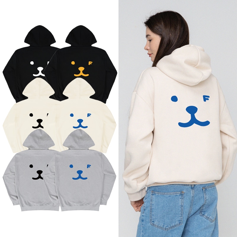 [UNISEX]Puppy Face Back Smile Hoodie_6color