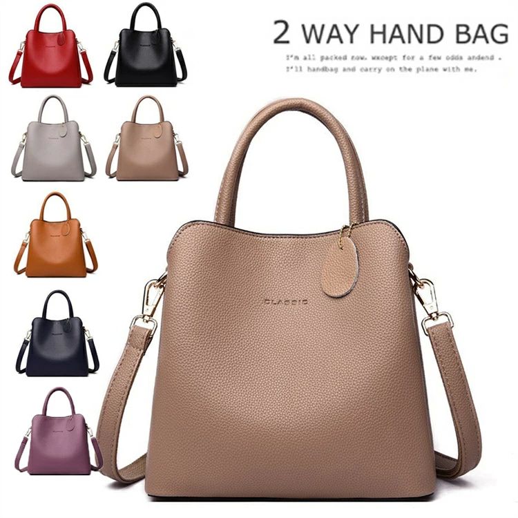 人気急上昇上品 無地 シンプル フォーマル おしゃれ お出かけ 通勤 大人 手提げ 斜めがけ 軽い レディース トートバッグ ショルダーバッグ