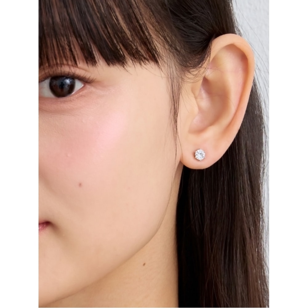 PRIMATE [シルバー925] スカルプチャーキュービックピアス