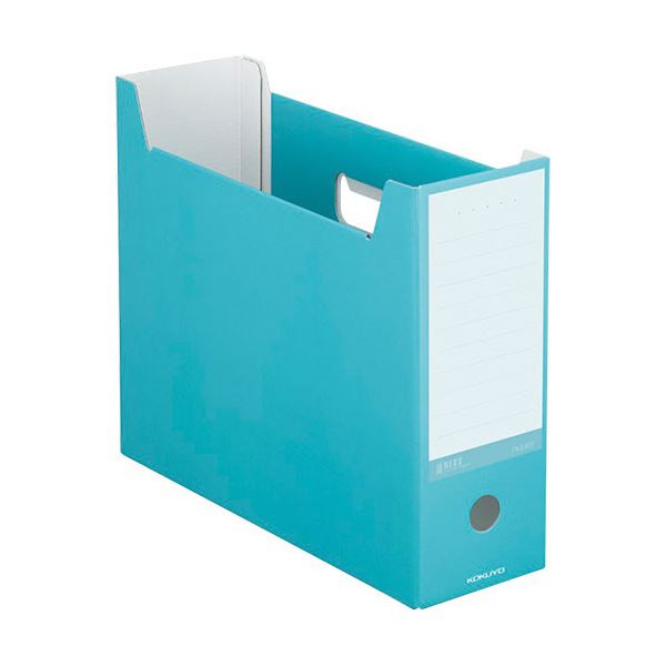 (まとめ) コクヨ ファイルボックス(NEOS)A4ヨコ 背幅102mm ターコイズブルー A4-NELF-B 1セット(10冊) (×10セット)