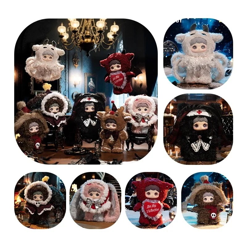 【公式正規品】冬日モンスターシリーズ ぬいぐるみ マスコット キーホルダー ブラインドボックス 可愛い 手のひらサイズ クリスマス ギフト デコレーション バッグチャーム