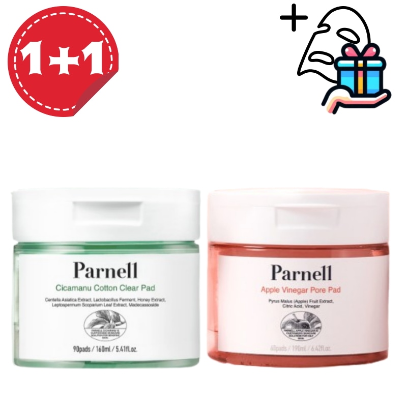 【選べる 1+1】 シカマル 純綿クリアパッド 90枚 + アップルビネガー ポアパッド 60枚 /ヒアルロン酸/パンテノール/保湿/鎮静/ニキビケア/シミ消し/韓国コスメ/スキンケア/敏感肌/