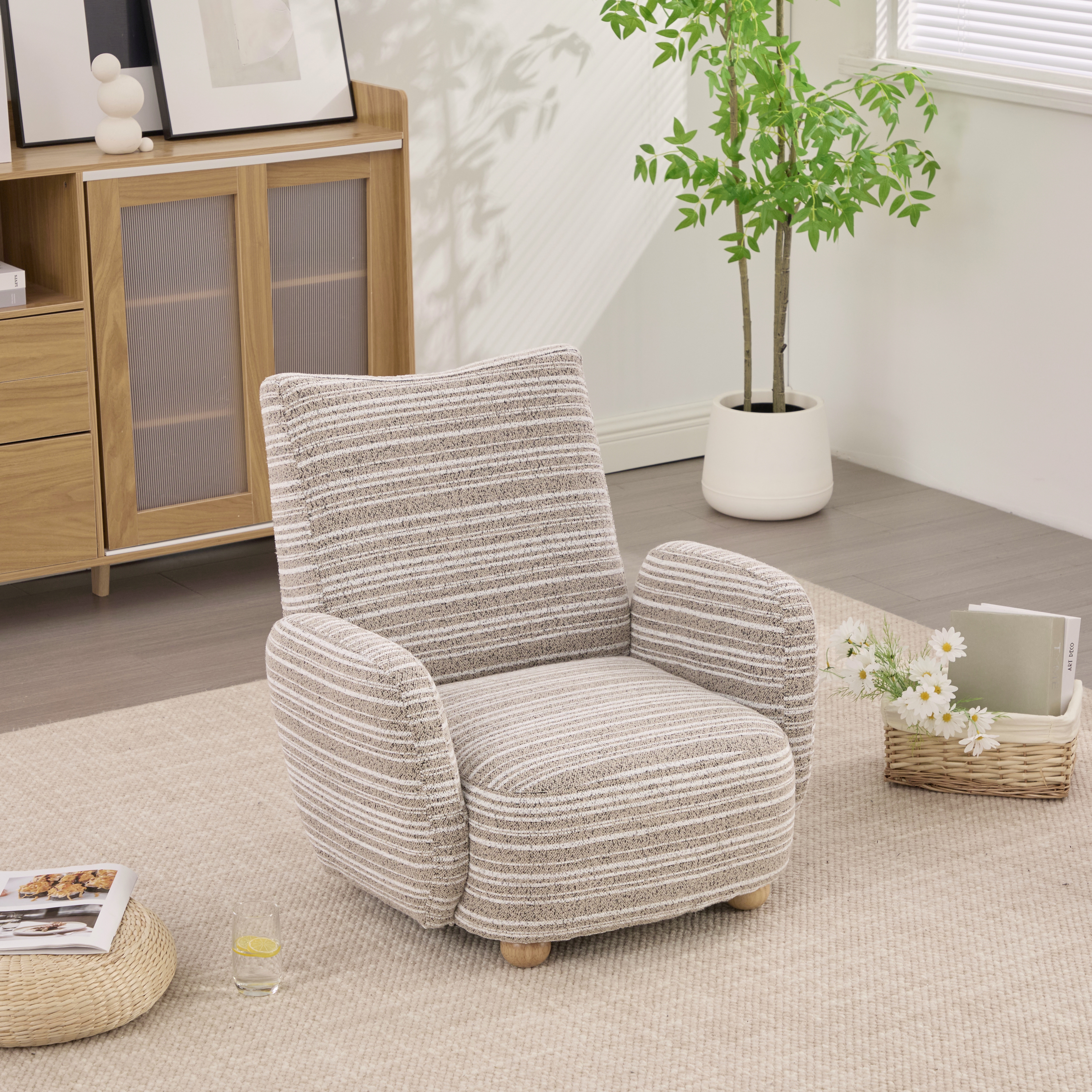 【国内発送】8271人用ソファラウンジチェアシェニール生地無垢材使用高級感あり小さなリビングルームアパートに最適調節可能な木製脚組み立て簡単