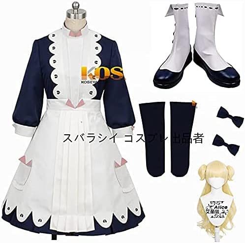 シャドーハウス エミリコ ケイトシャドー 主人公 ウィッグ 靴 髪飾り付きコスプレ衣装