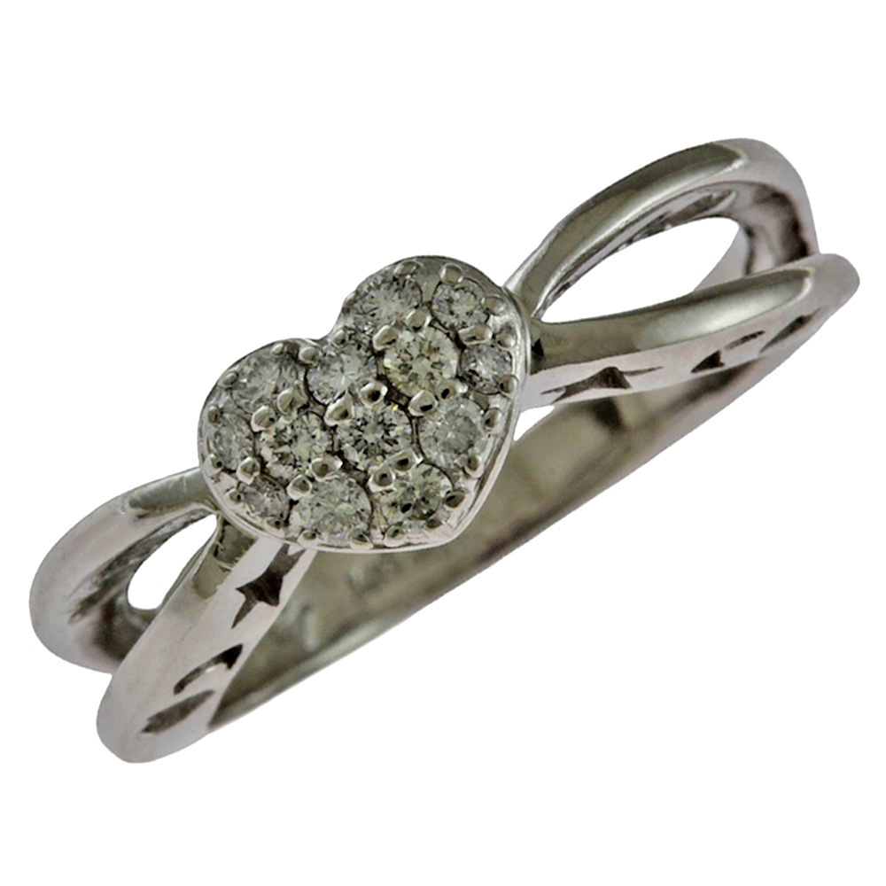 ポンテヴェキオ リング 指輪 12号 18金 K18ホワイトゴールド ダイヤモンド Ponte Vecchio 中古 美品