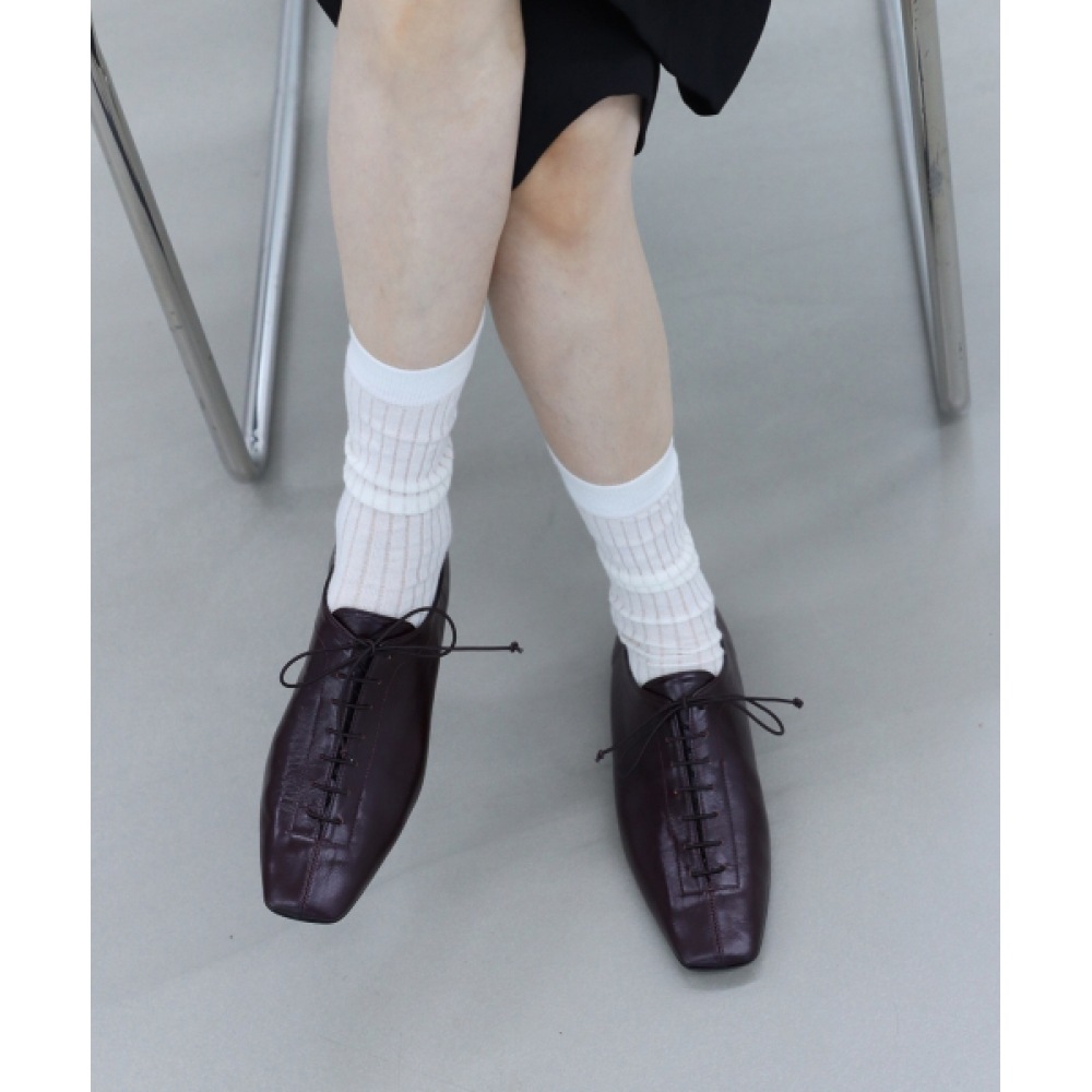 MOLPIN ルームレースアップローファー_25507_ワイン