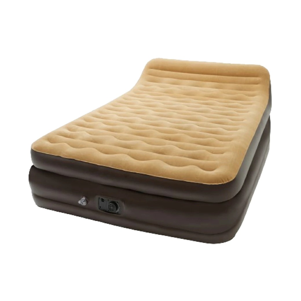 エアーベッド ワイドサイズ 電動 ハイタイプ 背もたれ付き エアベッド 簡易ベッド 来客用 ゆったり ソファ代わり マット厚43cm コンパクト 収納