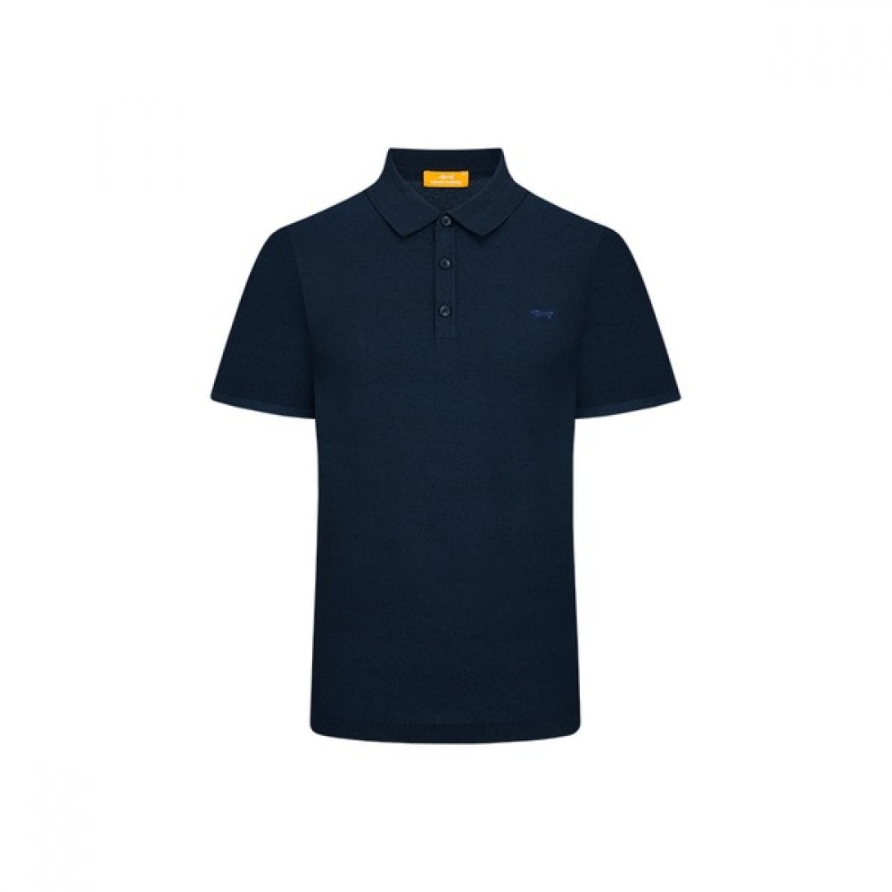 [ルイカステル] メンズサマーミュートトーンシンプルカラー半袖セーター