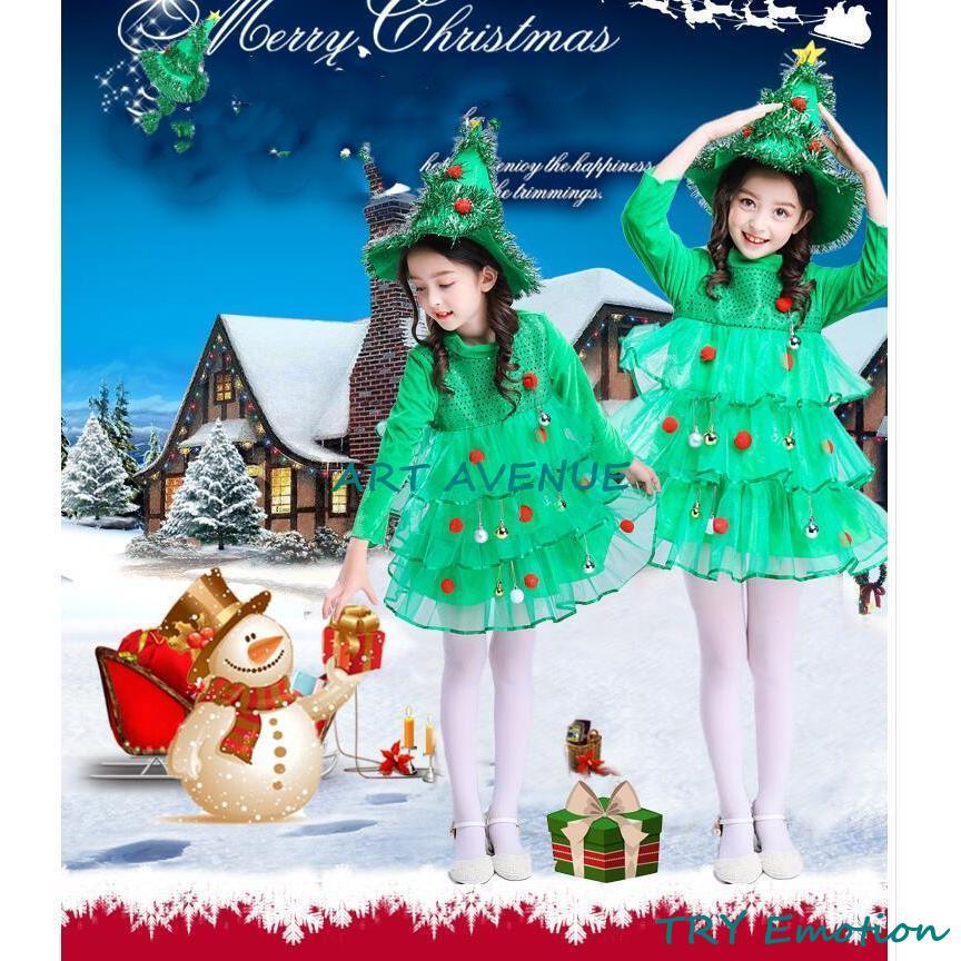 即納ありクリスマス衣装 ワンピース 子供ドレス 女子 サンタ パーティドレス サンタクロース キッズドレス キッズ 子供服 クリスマスツリー プレゼント