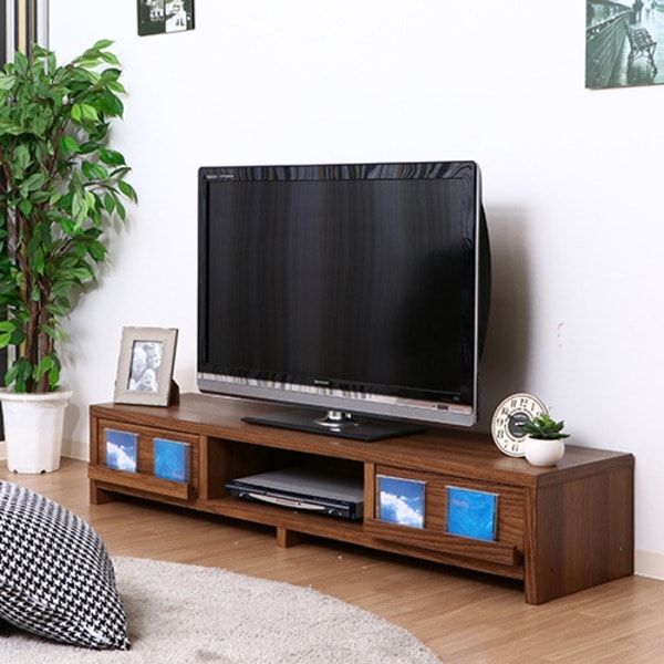 テレビ台 テレビボード 約幅150cm ライトブラウン 収納棚 引き出し2杯 雑誌ディスプレイ 脚付き ルーク リビング ダイニング 12,534円
