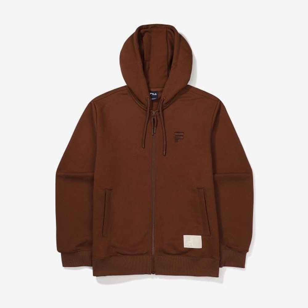 FILA フード 綿混合 トレーニングジャケット