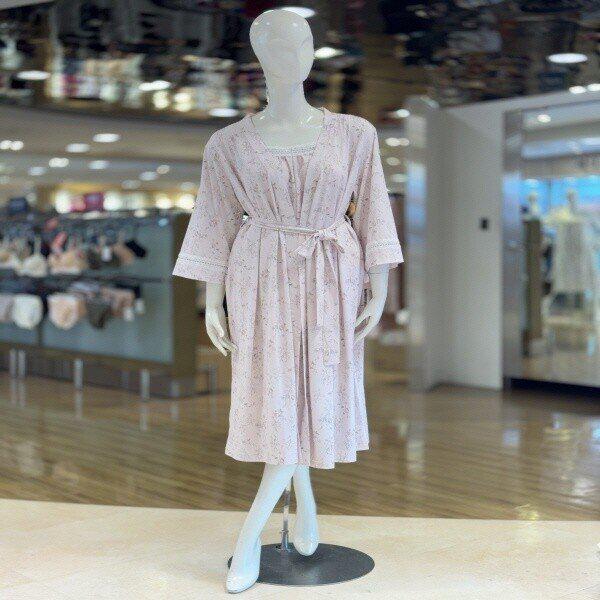 GW8863E_フラワー捺染ホームウェア女性ローブが