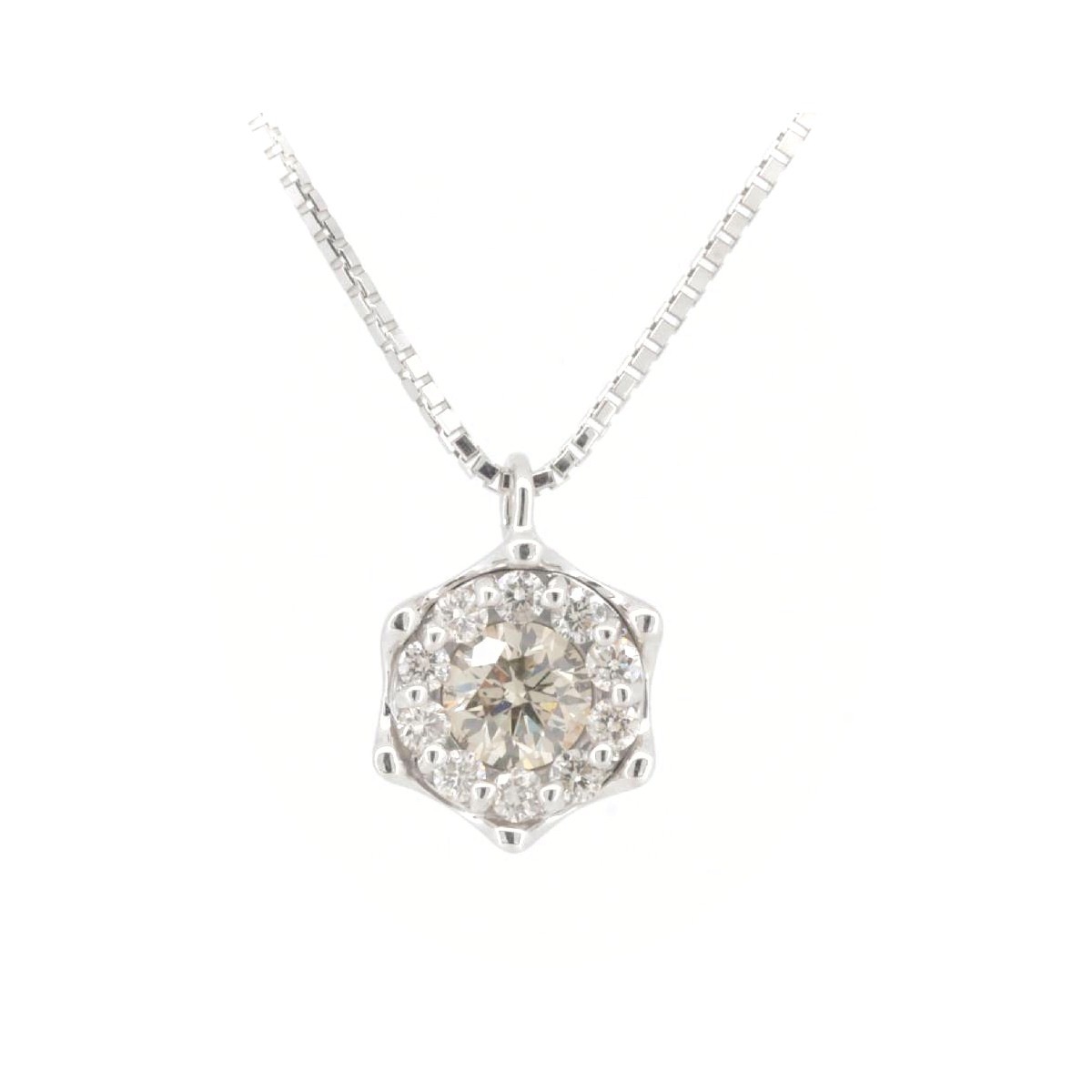 エステール ダイヤモンド ネックレス 0.31ct K18WG(18金 ホワイトゴールド) 質屋出品