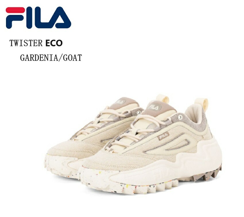 FILA (フィラ)TWISTER ECO ツイスターエコ 5XM02313 レディス 厚底カジュアルスニーカー ソールとミッドソールとアウトソールにはリサイクル素材を用いています 通学にも最適