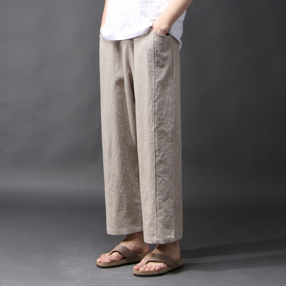 (ジュアンズ) サマーバンディングクールリネンワイドパンツECCP2123