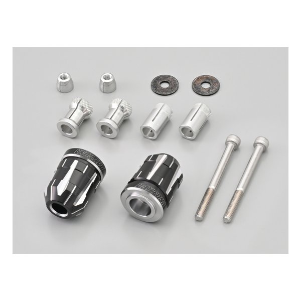 バーエンド スズキ / 汎用 ハンドル内径φ14-19 TECHNO アッシュシルバー 35474