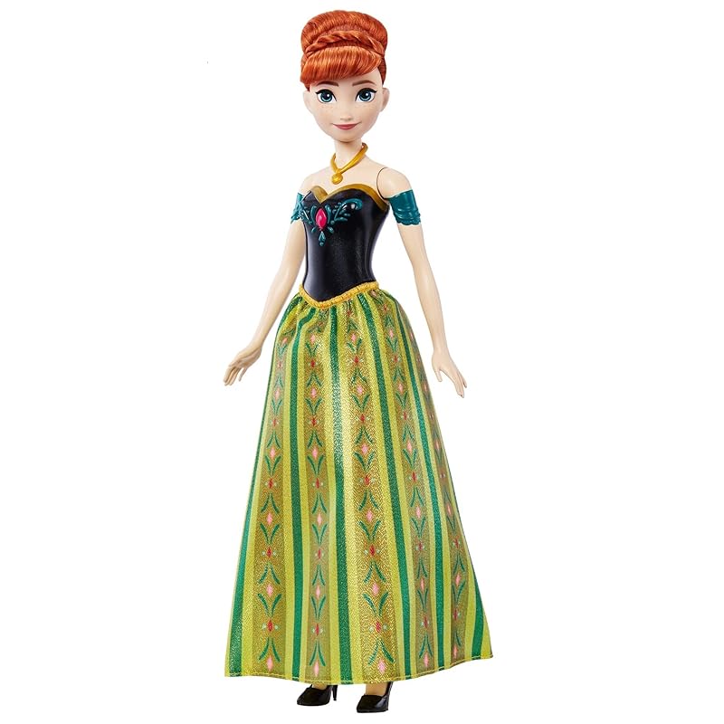 マテル アナと雪の女王（Disney Frozen） アナ（うたってたのしい！ドール）生まれてはじめて を 30秒間歌う きせかえ人形・ハウス ままごと・ごっこ遊び 3歳から グリーン JFH88