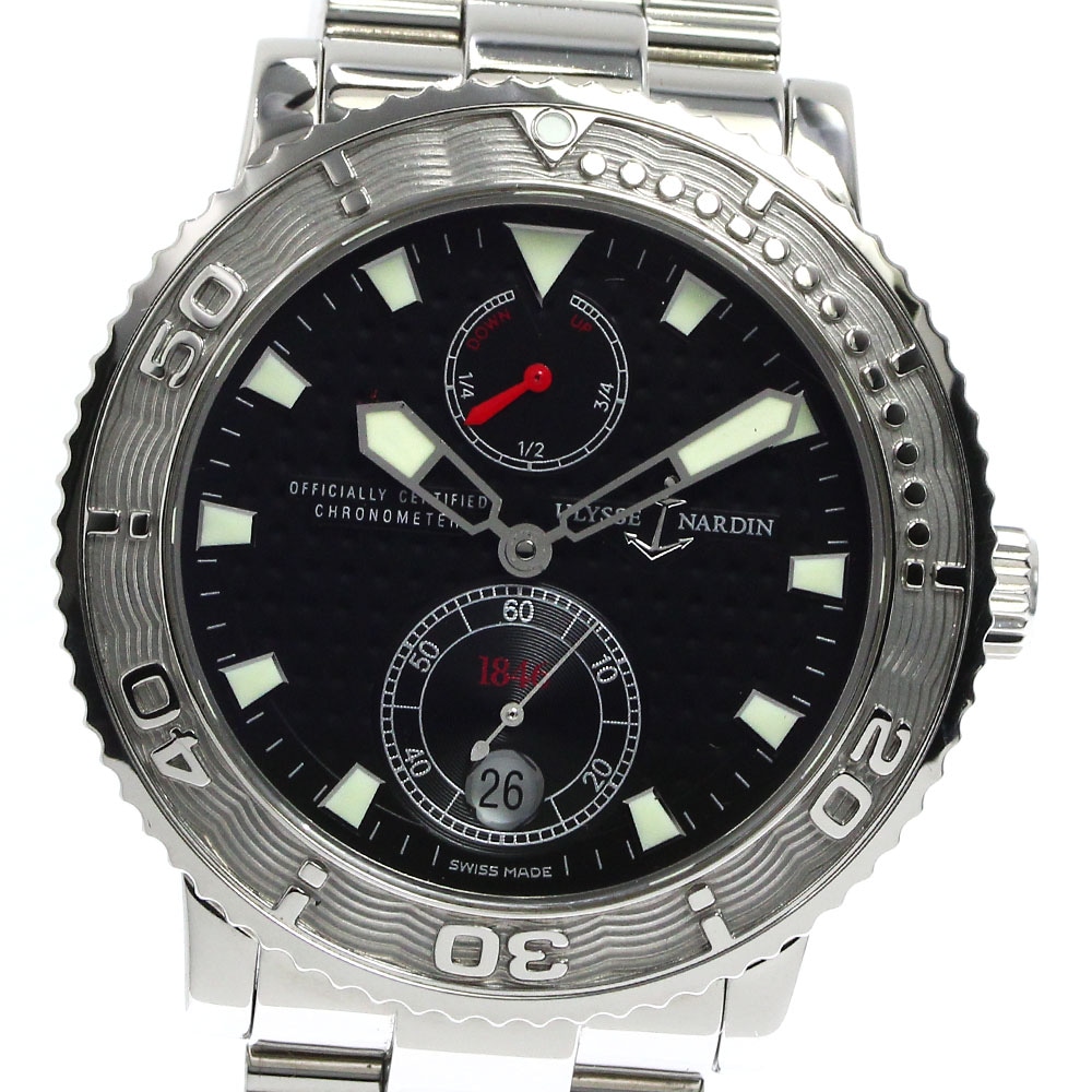 ユリスナルダン Ulysse Nardin 263-51 マリーン ダイバー クロノメーター 自動巻き メンズ _803217【中古】