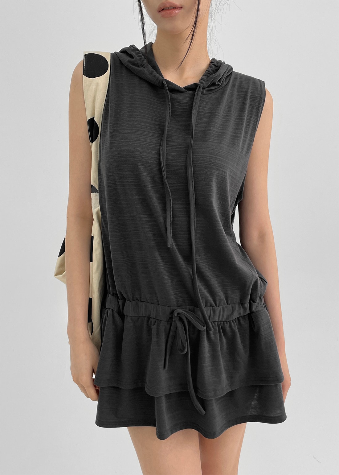 ホクソンフードカンカンレイヤードミニナシワンピース