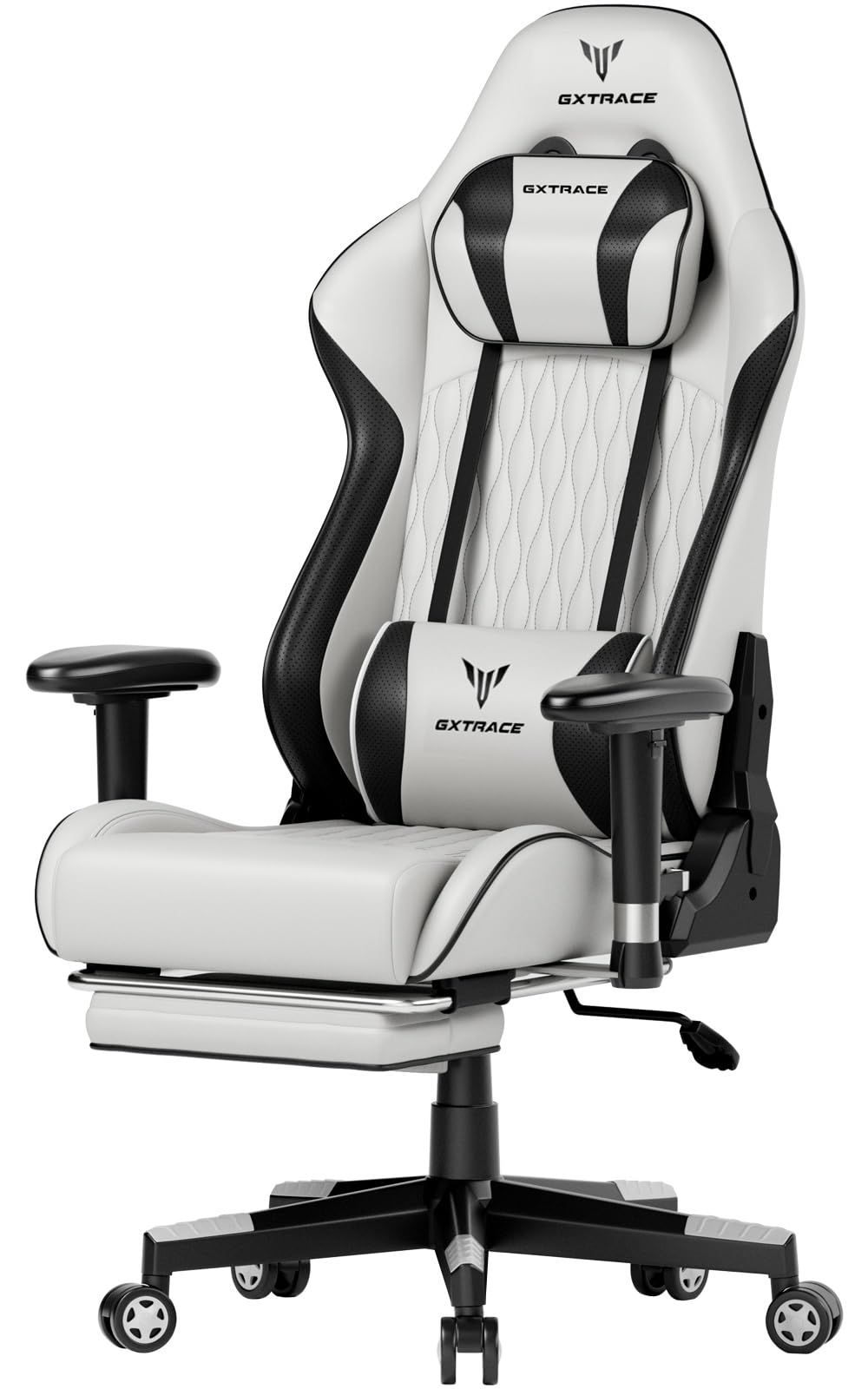 ゲーミングチェア オフィスチェア ゲームチェア オットマン付き 人間工学 165度リクライニング ハイバック テレワーク椅子 PCチェア (1-Black, ヘッドレスト強化) 10,581円