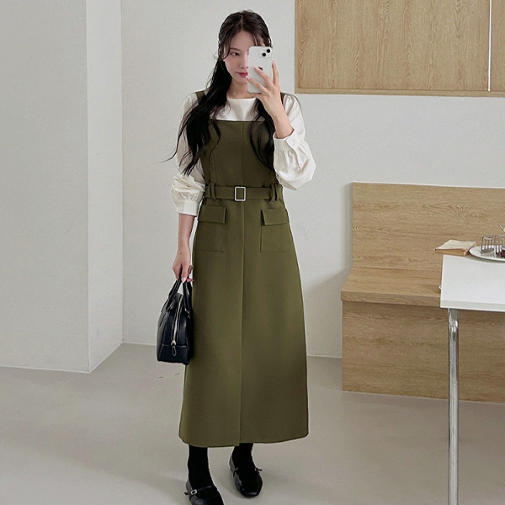 (JSTYLEのイーブレット) イーブレットタベルドベルトセットサスペンダーロングドレス Jスタイル