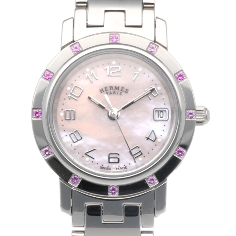 エルメス クリッパー ナクレ 腕時計 ステンレススチール CL4.231 クオーツ 1年保証 HERMES 中古 美品 98,615円