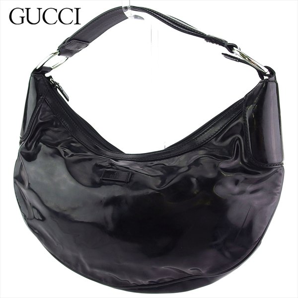 ショルダーバッグ ワンショルダー バッグ ホーボー レディース ブラック シルバー 中古