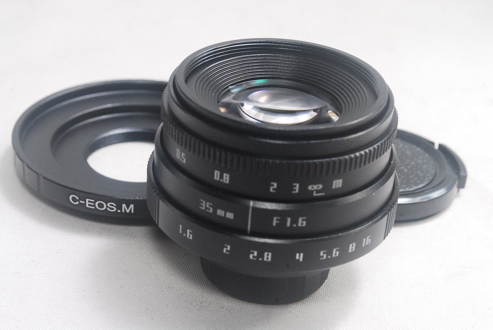 35mm F1.6 BK Cマウント Canon キャノン EOS.Mマウント Fujian CCTV ミラーレス Cマウント 大口径 単焦点レンズ
