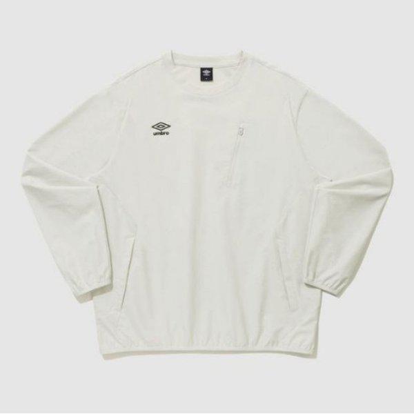 長袖Tシャツ LQC UQ121SWT12-WBE ブロテクトジッパーポケットピステ WHITE BEIGE