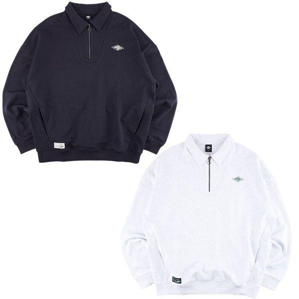 ウェイファインダーグラフィックハーフジップアップカラースウェットシャツ UQ121CFS12_P413176206