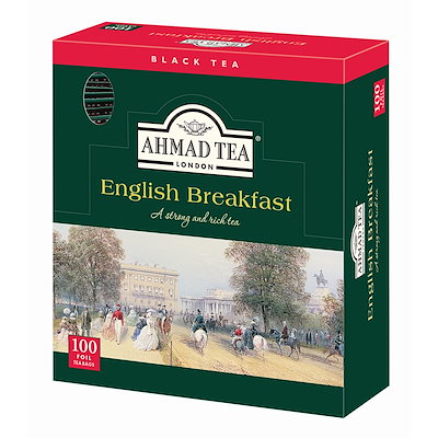 他サイト： アーマッドティー イングリッシュ ブレックファスト ティーバッグ 100袋 個包装 紅茶 大容量 業務用 AHMAD TEAの商品画像