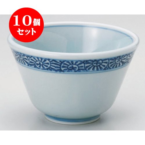 10個セット 煎茶 たこ唐草反仙茶(有田焼) [9.5×6cm] 和食器 料亭 旅館 飲食店 業務用