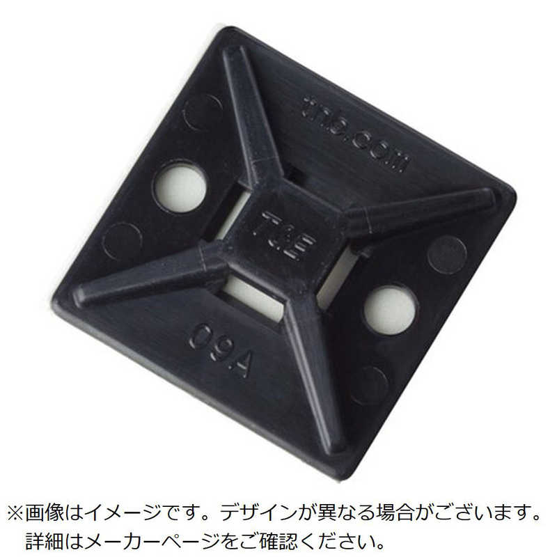 ABB　TY-Rap 結束バンド用マウントベース(ねじ固定/粘着テープ付き) 4方向マウンティングベース耐候(黒色)(大袋)タイ幅最大3.6mm1000個入り　TC344AX 34,574円