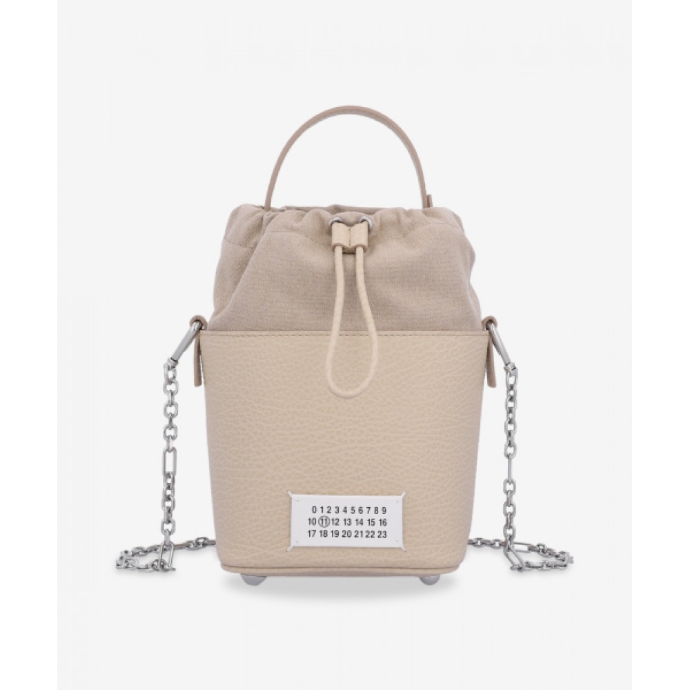 メゾンマルジェラスモール 5AC バケットショルダーバッグ-アーマンド/S61WG0035P4348T2019