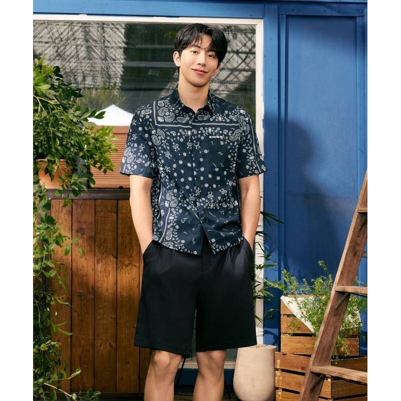 EIDER COOLEATS AIR（クーリッツ エア） メンズ半袖シャツ_ネイビー DMM26453N4 371840