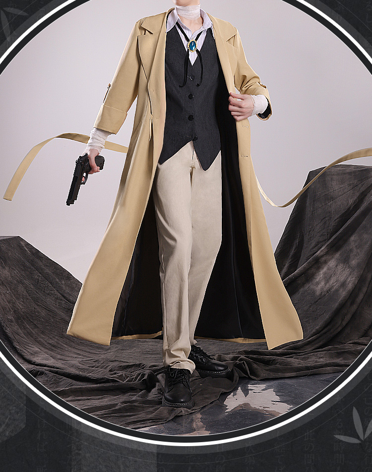 三点妄想文豪ストレイドッグス cos スーツ太宰治探偵事務所コスプレ男性ウインドブレーカーアニメ衣装 c スーツ