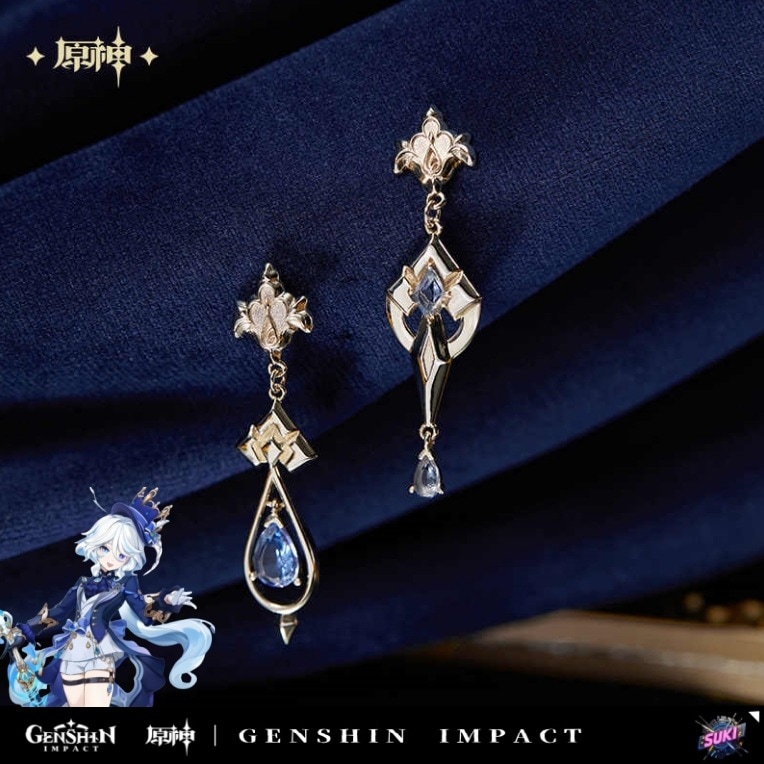 【プロ品質を極める!】原神 グッズ / フリーナ インプレッションシリーズ / 非対称イヤリング（925シルバー） / Genshin Impact Furina 芙宁娜 げんしん コスプレ 2