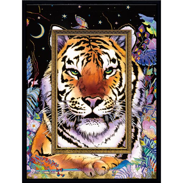 ユーパワー クリスチャン/リース/ラッセン ビッグアート Sサイズ 「ナイト タイガー」