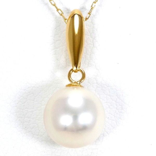 K18 18金 イエローゴールド ネックレス パール(真珠) 約40cm ジュエリー 中古