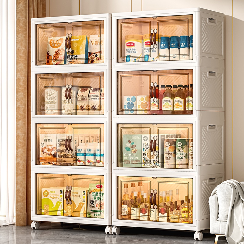 収納ボックス 家庭用設置不要収納キャビネット ベビー子供服おもちゃ収納キャビネット 折りたたみ式プラスチック収納キャビネット