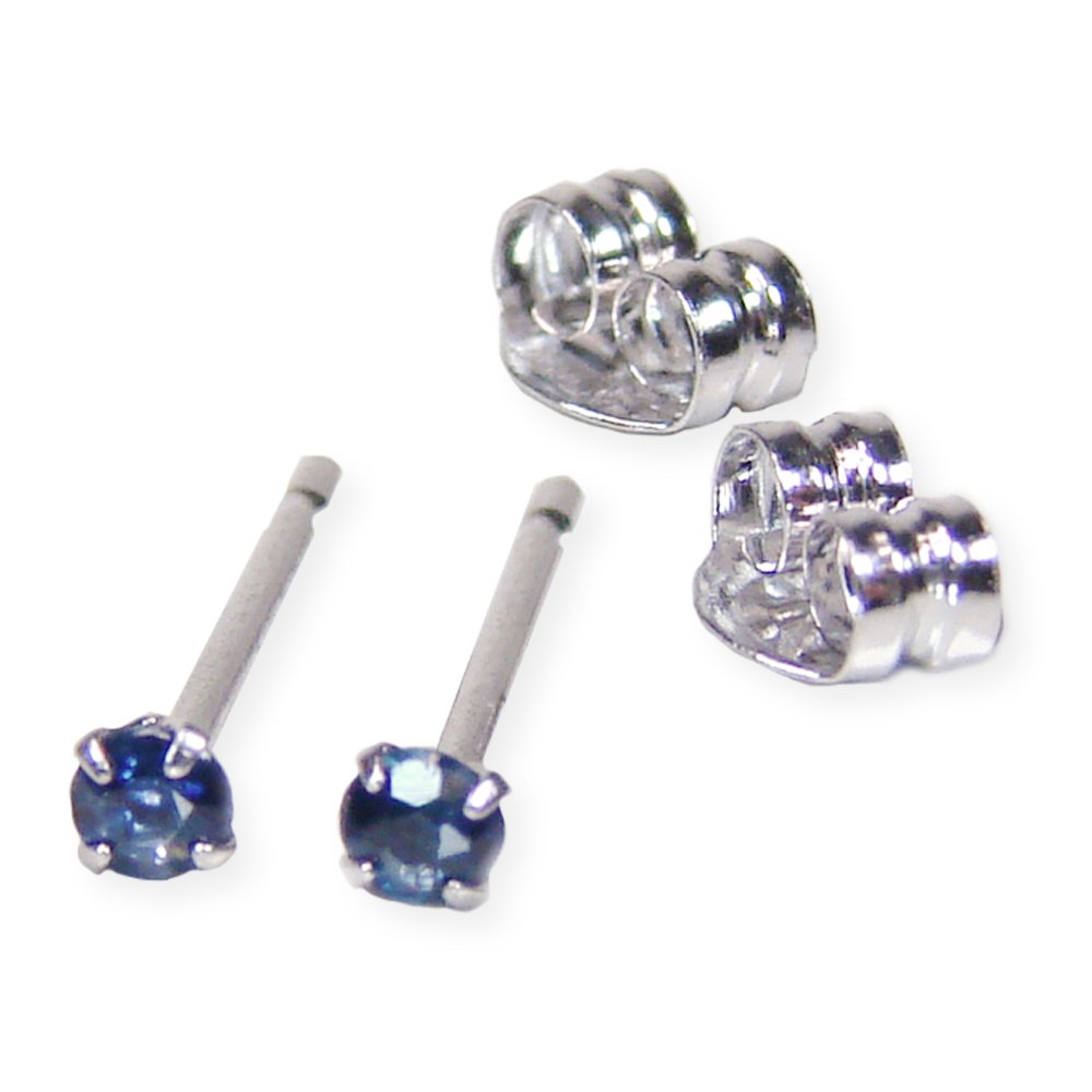 プラチナ台 天然サファイア プチピアス スタッドタイプ 【誕生石９月】 【ギフトラッピング済み】