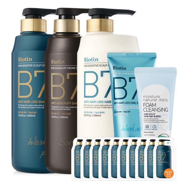 B7 弱酸性フケ 脱毛シャンプー 1000ml+脱毛シャンプー 1000ml+脱毛ヘアパック 1000ml+クール脱毛シャンプー 200ml+10枚+クレンジングフォーム 5,552円