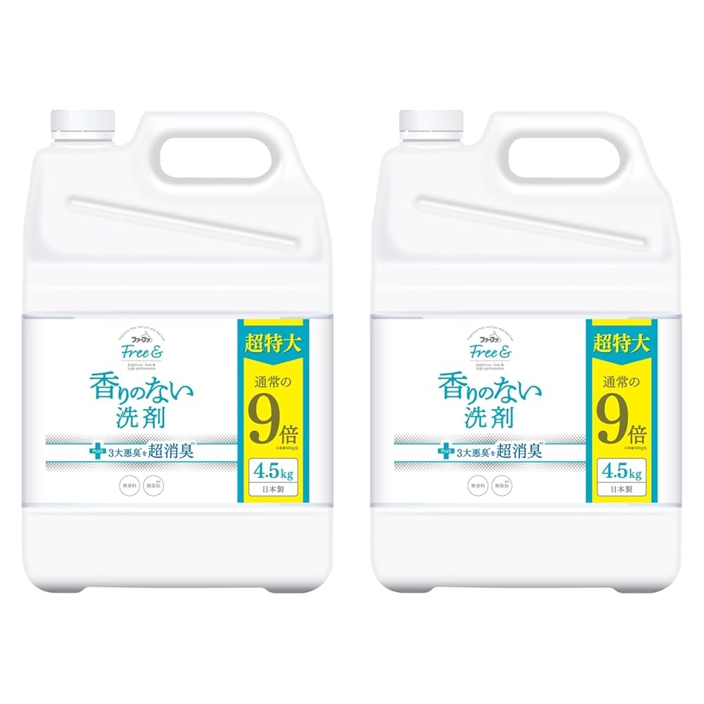 【まとめ買い】2個 ファ ー ファ フリー&超コン 液体洗剤 無香 替4.5KG